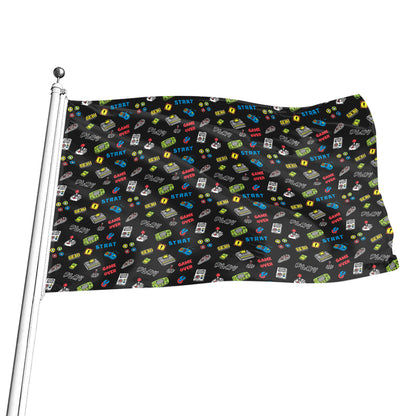 Video Game Gadgets Pattern Print Flag