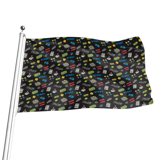Video Game Gadgets Pattern Print Flag