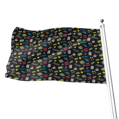 Video Game Gadgets Pattern Print Flag