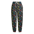 Video Game Gadgets Pattern Print Fleece Lined Knit Pants