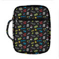 Video Game Gadgets Pattern Print Front Pocket Bible Bag