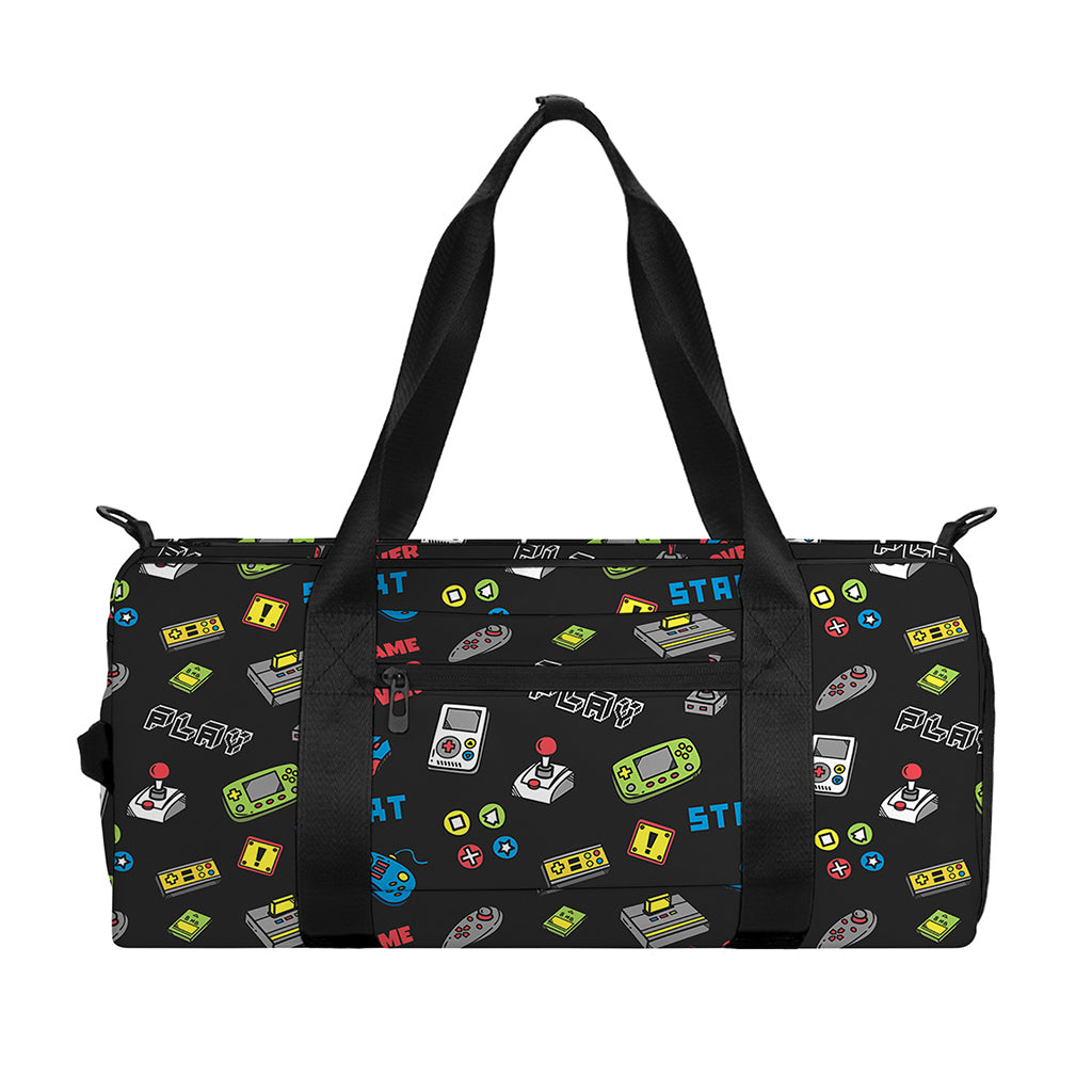 Video Game Gadgets Pattern Print Gym Bag