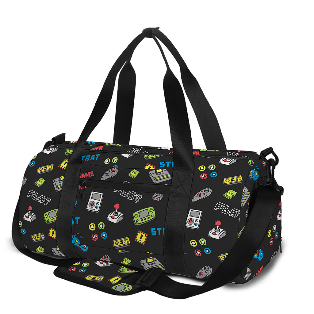 Video Game Gadgets Pattern Print Gym Bag