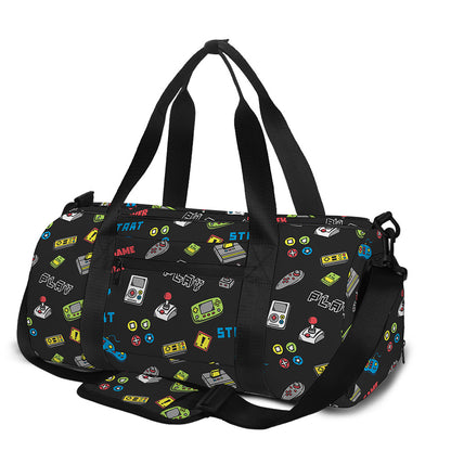 Video Game Gadgets Pattern Print Gym Bag