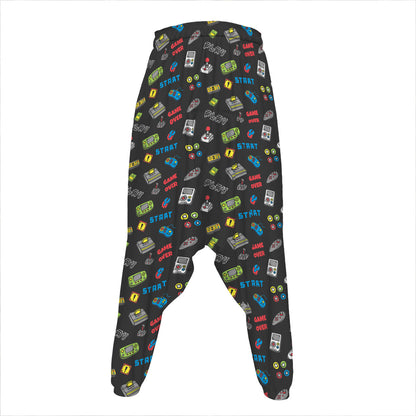 Video Game Gadgets Pattern Print Hammer Pants