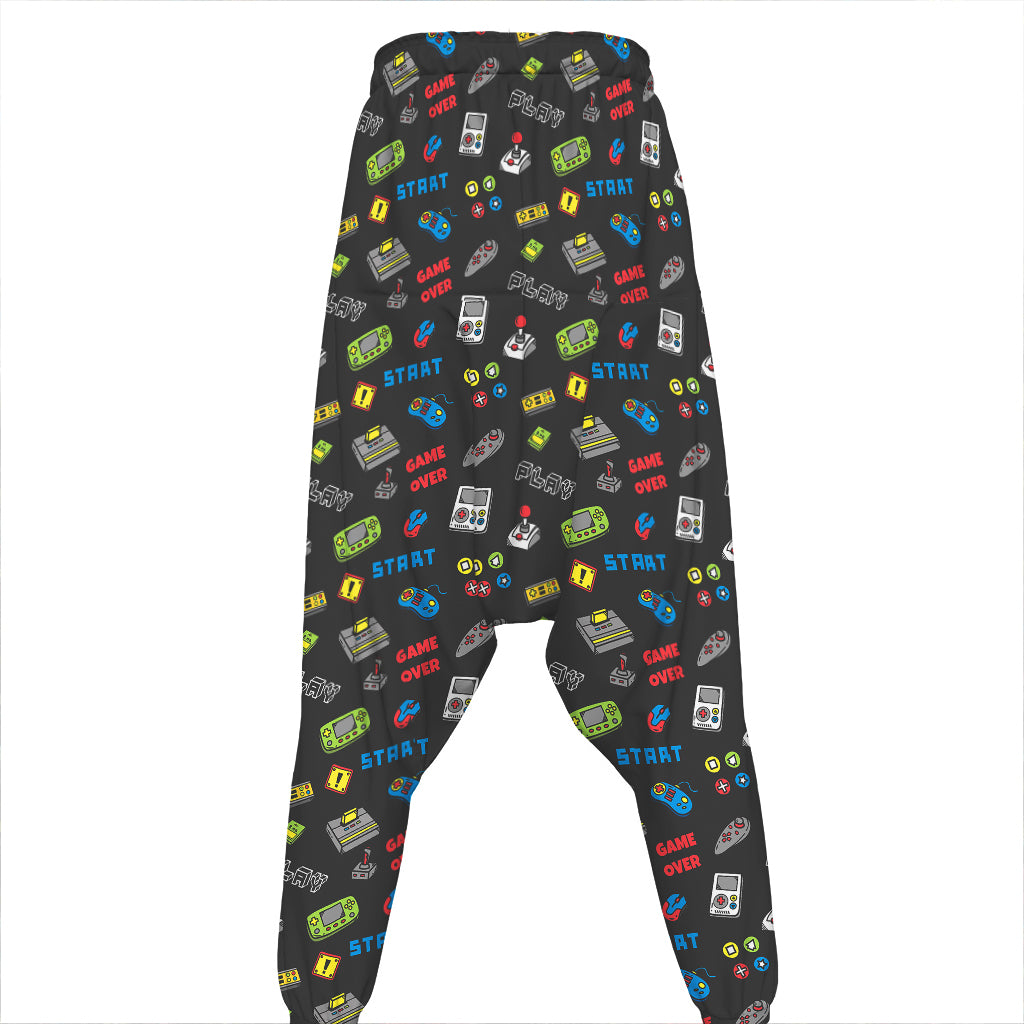 Video Game Gadgets Pattern Print Hammer Pants