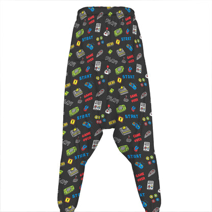 Video Game Gadgets Pattern Print Hammer Pants