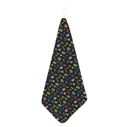 Video Game Gadgets Pattern Print Hand Towel