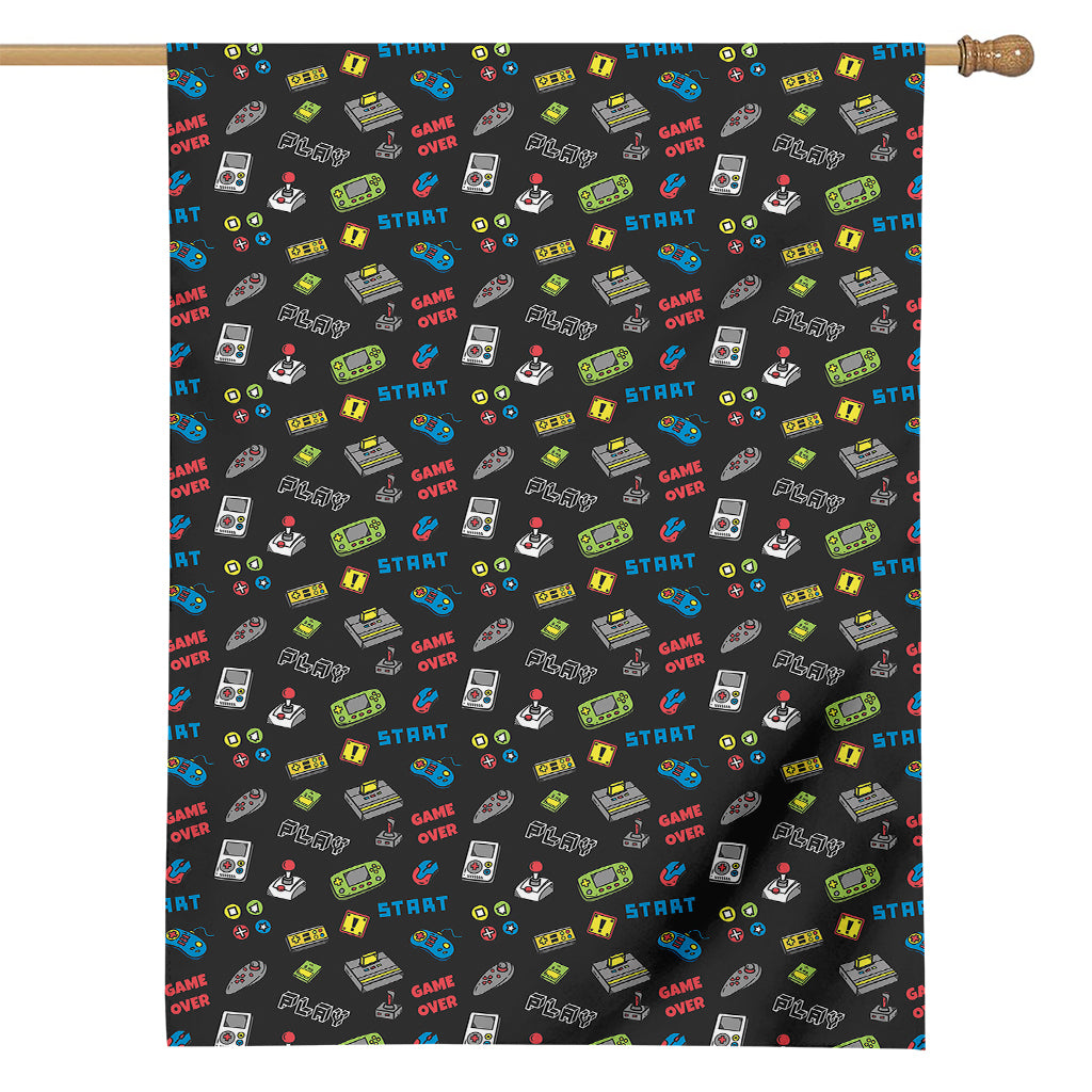Video Game Gadgets Pattern Print House Flag