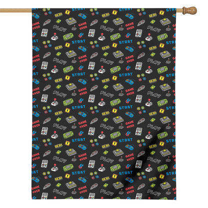 Video Game Gadgets Pattern Print House Flag