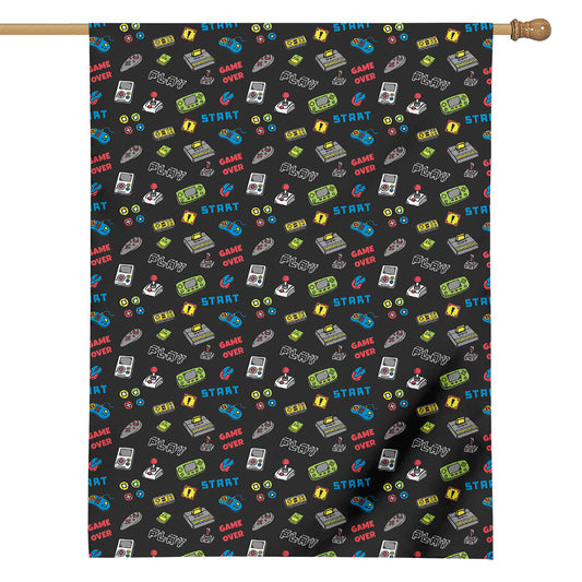 Video Game Gadgets Pattern Print House Flag