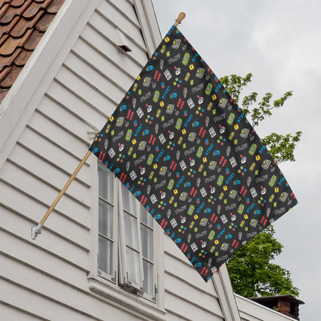 Video Game Gadgets Pattern Print House Flag