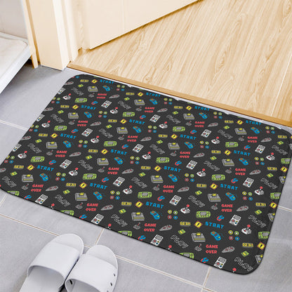 Video Game Gadgets Pattern Print Indoor Door Mat