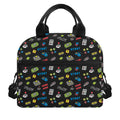 Video Game Gadgets Pattern Print Insulated Lunch Bag