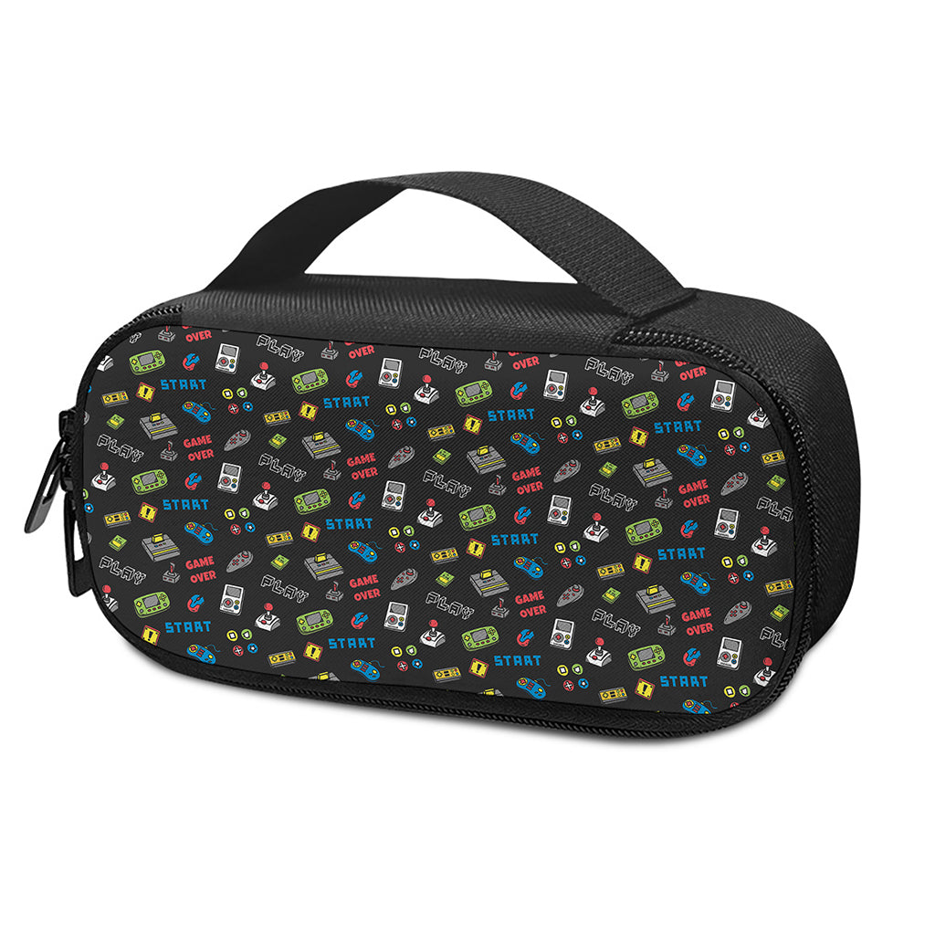 Video Game Gadgets Pattern Print Insulin Cooler Travel Case