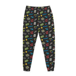Video Game Gadgets Pattern Print Jogger Pants