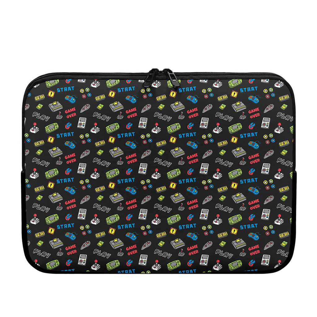 Video Game Gadgets Pattern Print Laptop Sleeve