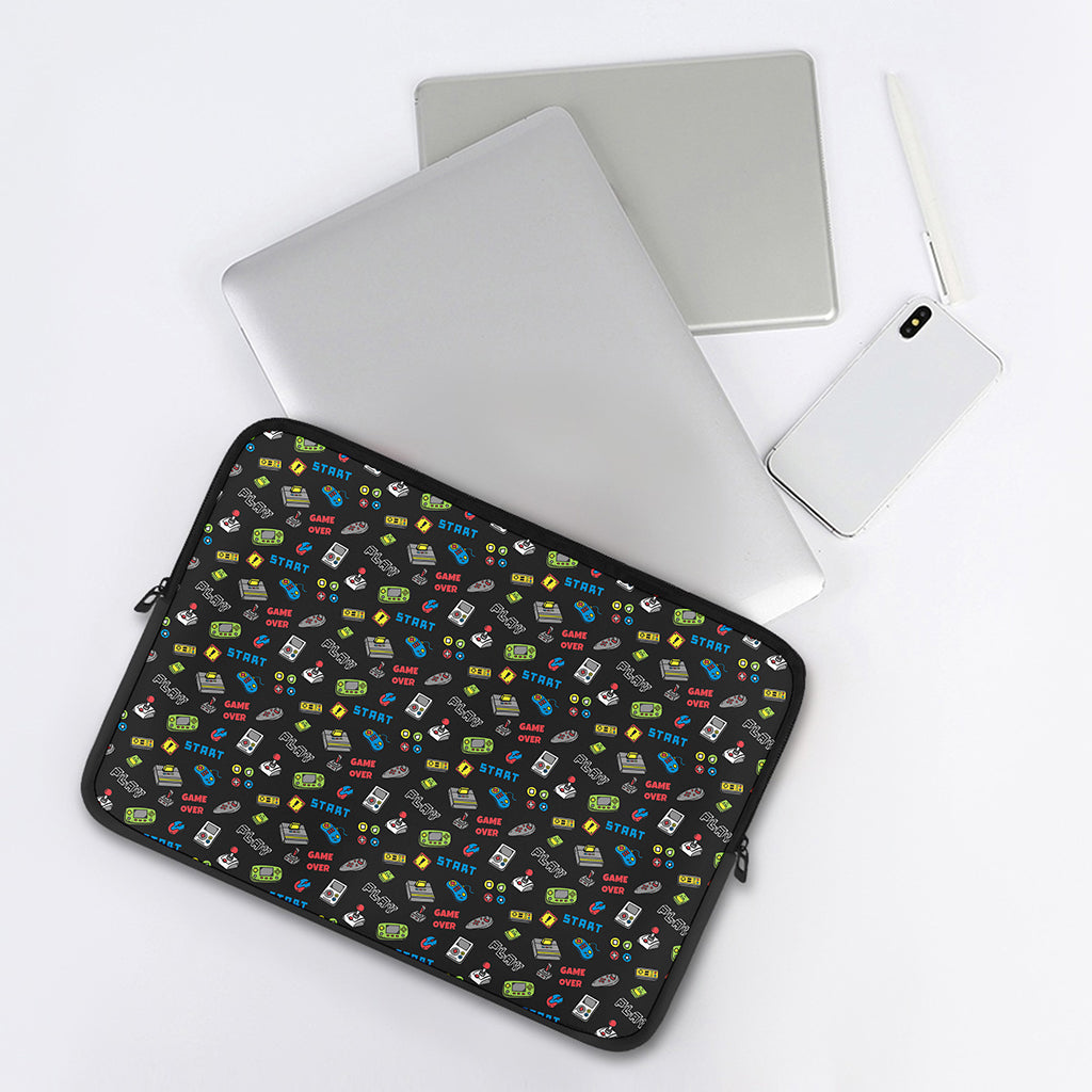 Video Game Gadgets Pattern Print Laptop Sleeve