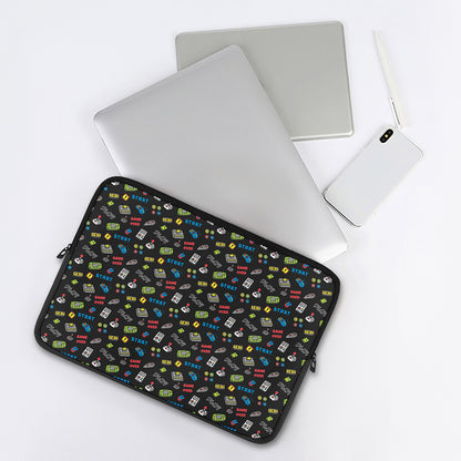 Video Game Gadgets Pattern Print Laptop Sleeve