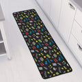 Video Game Gadgets Pattern Print Long Kitchen Mat