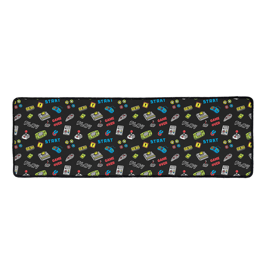Video Game Gadgets Pattern Print Long Kitchen Mat