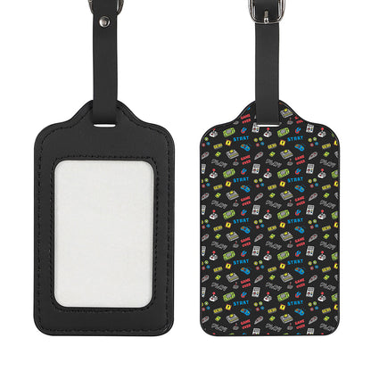 Video Game Gadgets Pattern Print Luggage Tag