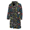 Video Game Gadgets Pattern Print Men's Bathrobe