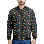 Video Game Gadgets Pattern Print Men's Bomber Jacket