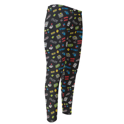 Video Game Gadgets Pattern Print Men's Compression Pants