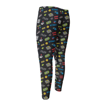 Video Game Gadgets Pattern Print Men's Compression Pants