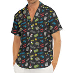 Video Game Gadgets Pattern Print Men's Deep V-Neck Shirt