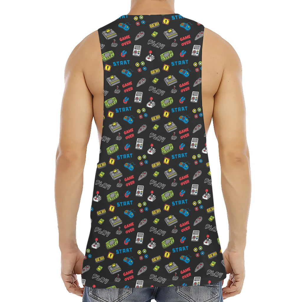 Video Game Gadgets Pattern Print Men's Muscle Tank Top
