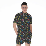 Video Game Gadgets Pattern Print Men's Rompers