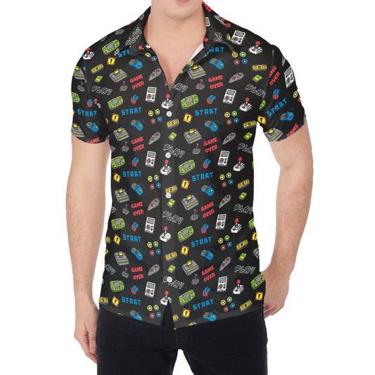 Video Game Gadgets Pattern Print Men's Shirt