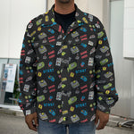 Video Game Gadgets Pattern Print Men's Shirt Jacket