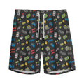 Video Game Gadgets Pattern Print Men's Athletic Shorts
