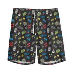 Video Game Gadgets Pattern Print Men's Sports Shorts