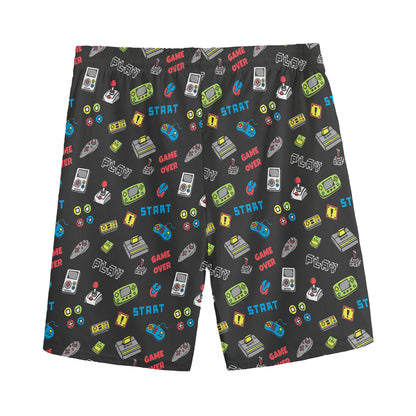 Video Game Gadgets Pattern Print Men's Sports Shorts