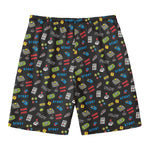 Video Game Gadgets Pattern Print Men's Swim Trunks