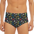 Video Game Gadgets Pattern Print Men's Triangle Swim Briefs