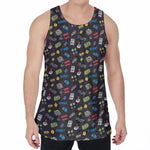 Video Game Gadgets Pattern Print Men's Velvet Tank Top