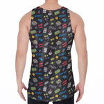 Video Game Gadgets Pattern Print Men's Velvet Tank Top