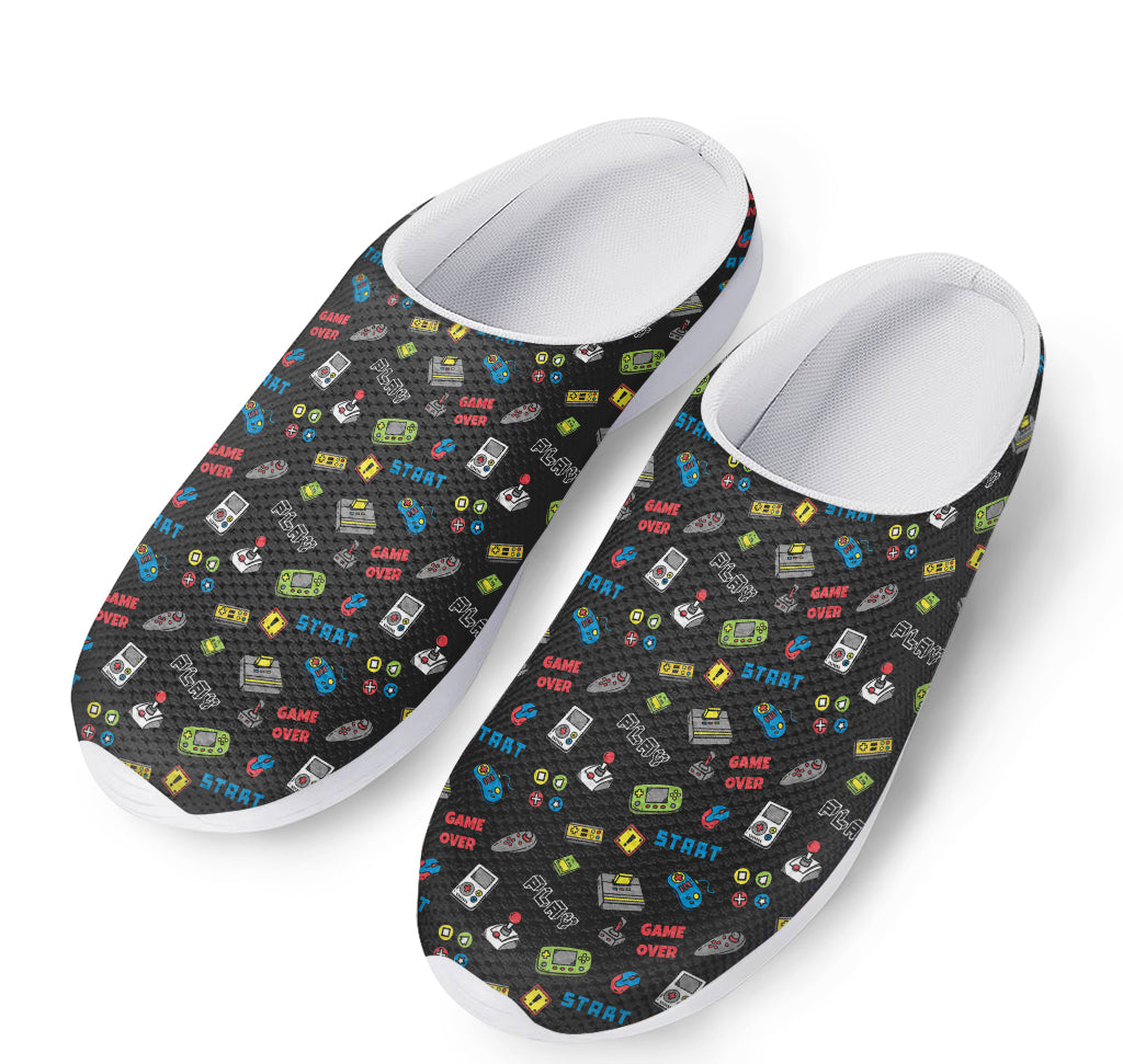 Video Game Gadgets Pattern Print Mesh Casual Shoes