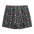 Video Game Gadgets Pattern Print Mesh Shorts