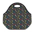 Video Game Gadgets Pattern Print Neoprene Lunch Bag