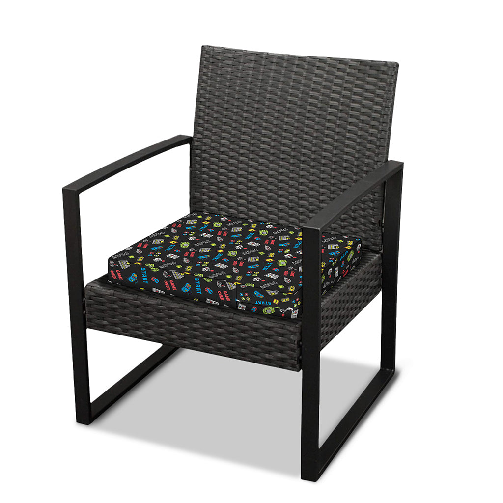 Video Game Gadgets Pattern Print Outdoor Seat Cushion Cover
