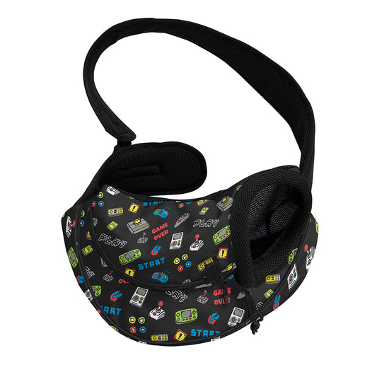 Video Game Gadgets Pattern Print Pet Sling Carrier