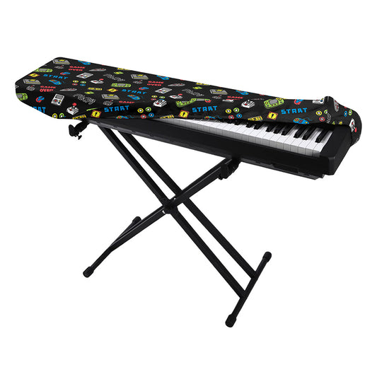 Video Game Gadgets Pattern Print Piano Keyboard Cover