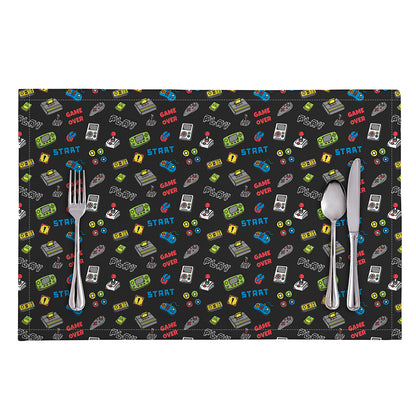 Video Game Gadgets Pattern Print Placemat