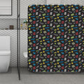 Video Game Gadgets Pattern Print Polyester Shower Curtain